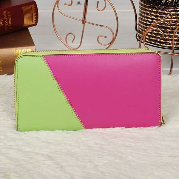 dior zippy wallet calfskin 118 green&rosered - Click Image to Close